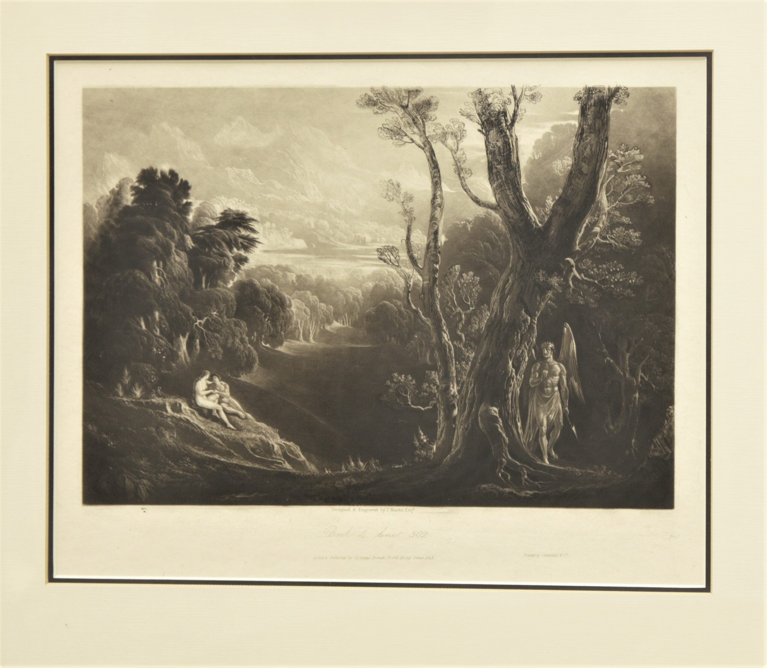 Satan contemplating Adam and Eve in Paradise (John Milton, Paradise Lost, Book IV, Line 502) Image