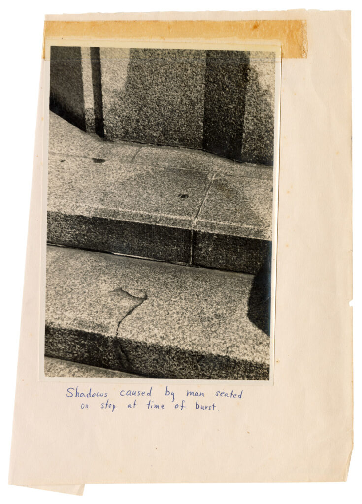 “Shadow Caused by Man Seated on Step at Time of Burst,” Hiroshima, ca. 1953